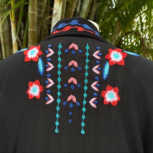 Curations Black Embroidered Open Cardigan XS/S - Picture 6 of 10